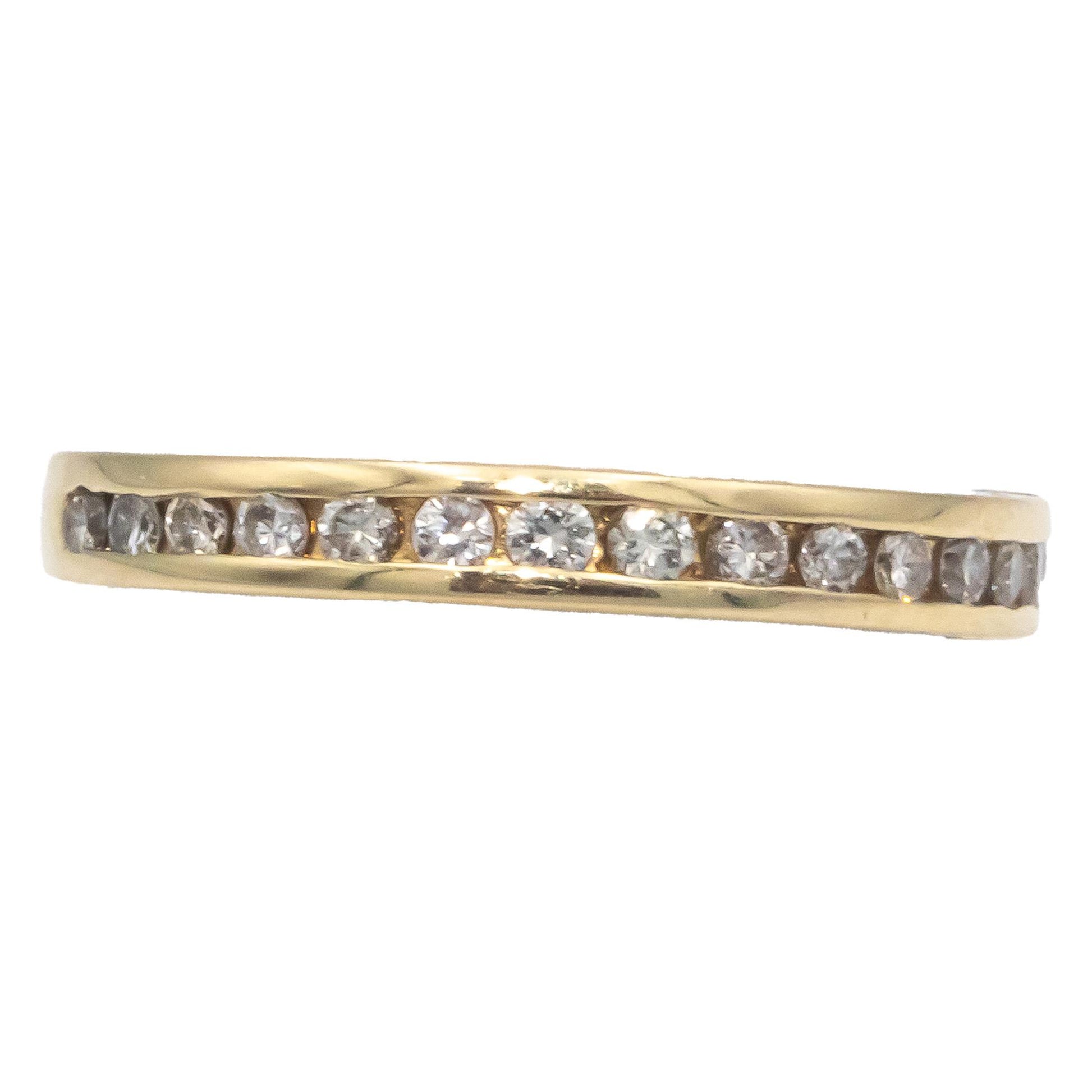 14k Yellow Gold 0.33CT Diamond Band Ring Size 6.25
