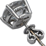 Diamond 14k White Gold Jewelry Round Cut Stud Earrings 4.04CT