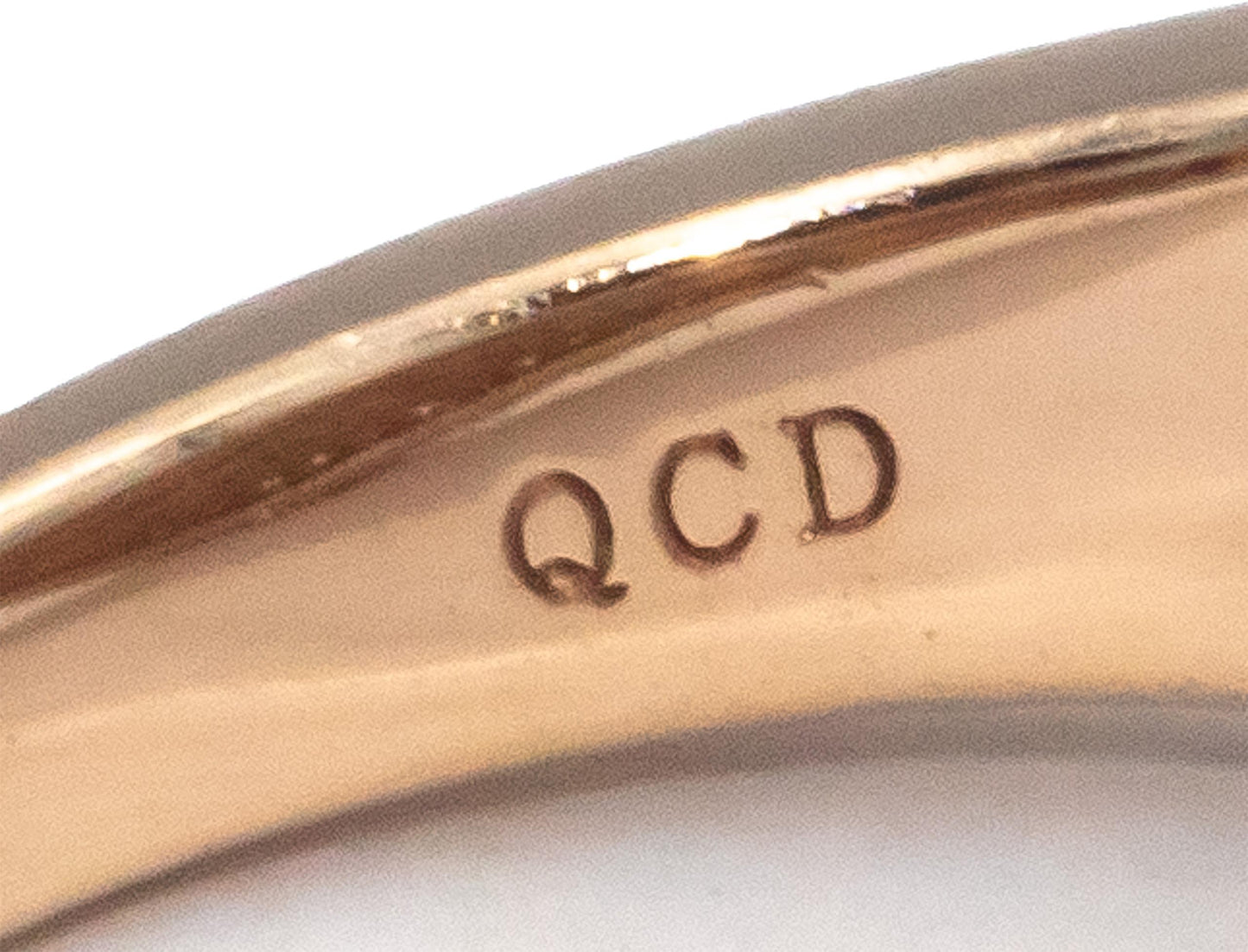 14k Rose Gold White and Brown Round Diamond Crossover Ring 0.30CT Size 7