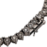 10k White Gold Round Diamond Tennis Necklace 20.5" Long 3.0CT