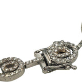 18k White Gold Jewelry Round Diamond Oval Link Bracelet 2.25CT