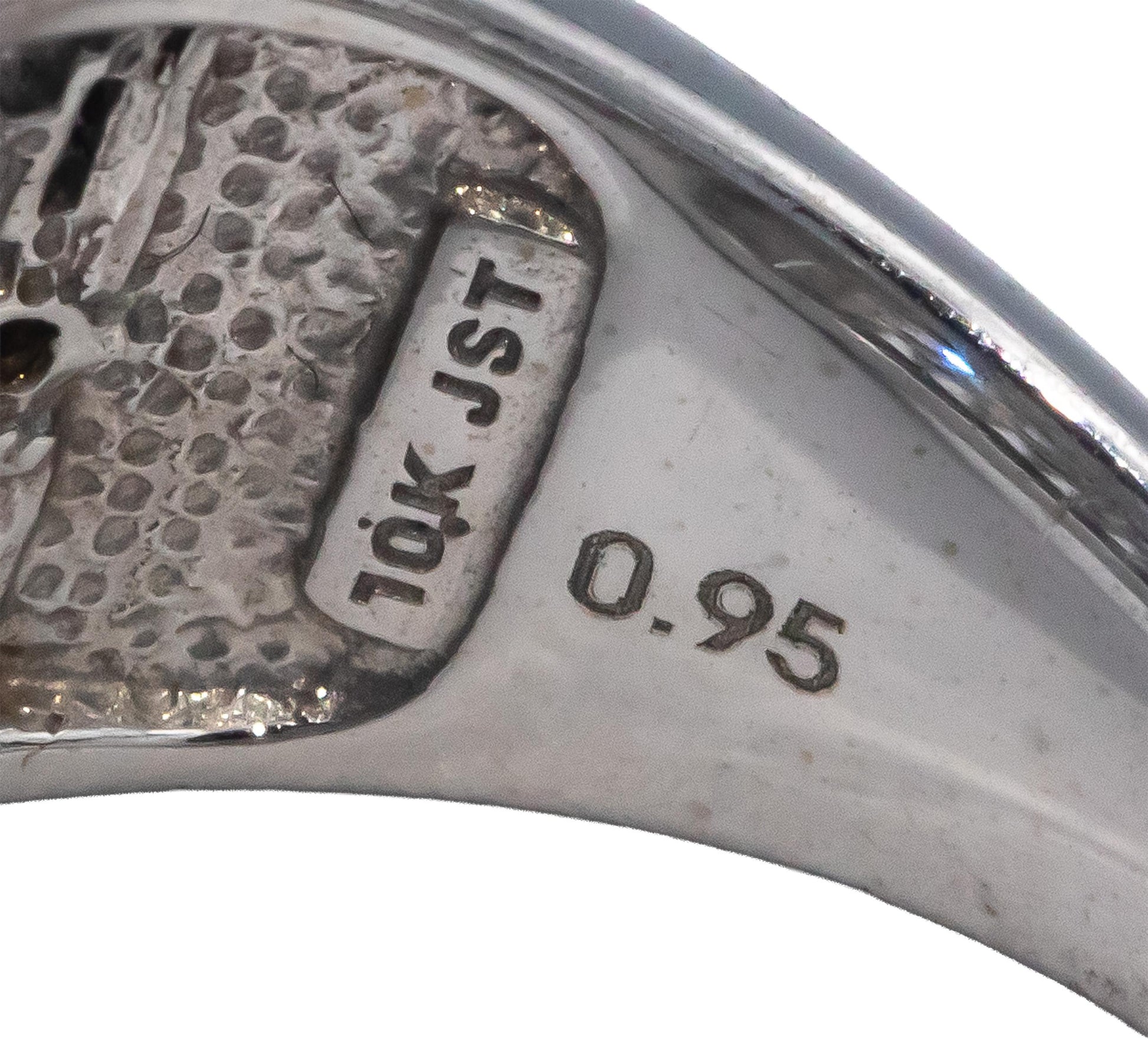 Marilyn Monroe Collection 10k White Gold 1.0CT Diamond Wide Band Ring Size 6.5