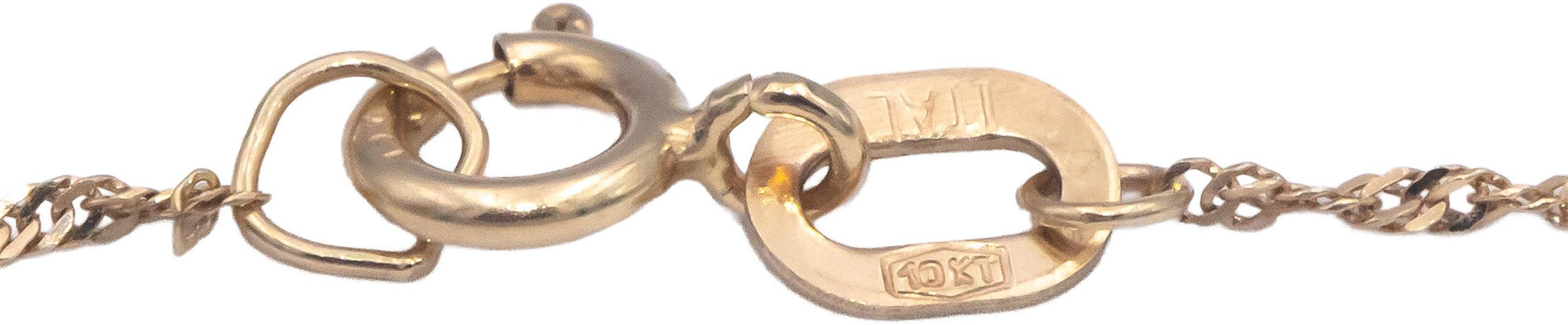 10k Yellow Gold 0.03CT Diamond Past Present Future Pendant Necklace