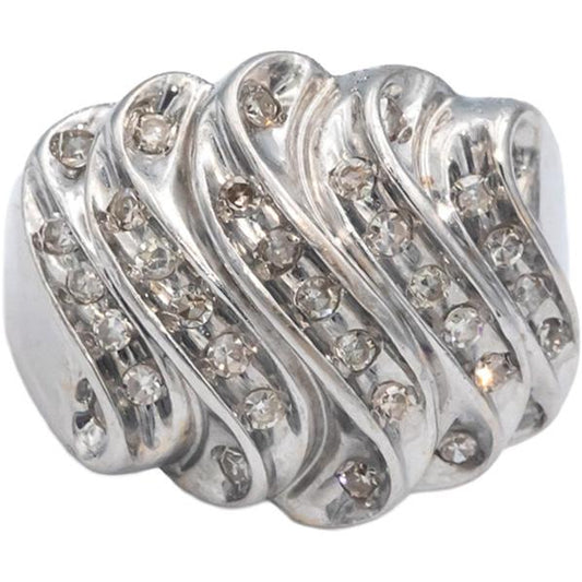 14k White Gold Jewelry 0.50CT VS Single Cut Diamond Ring Size 7