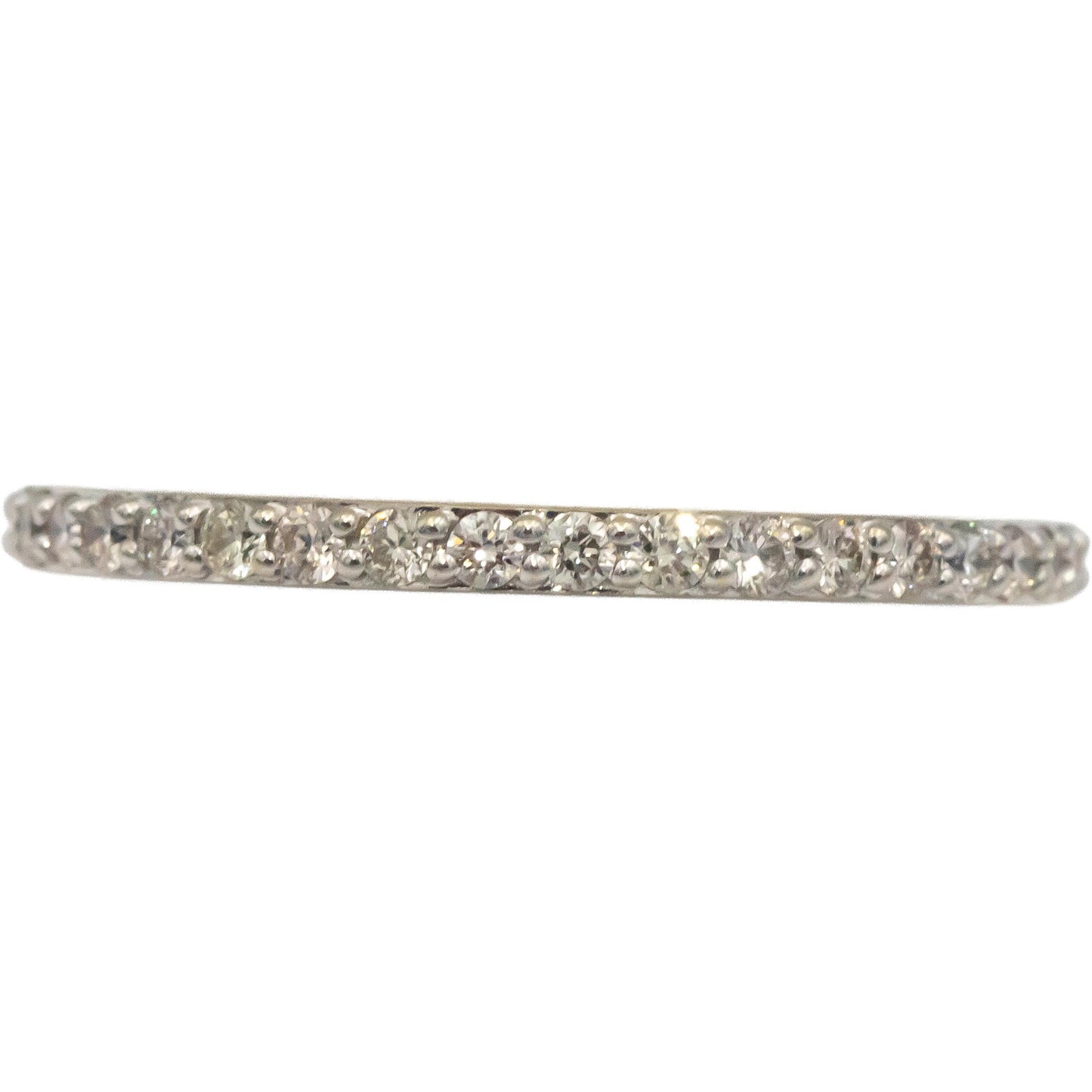 14k White Gold 0.50CT VS Round Cut Diamond Eternity Band Ring Size 7
