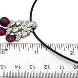 Vintage 18k White Gold VS Diamond & Tourmaline Pendant Necklace 2.73CT
