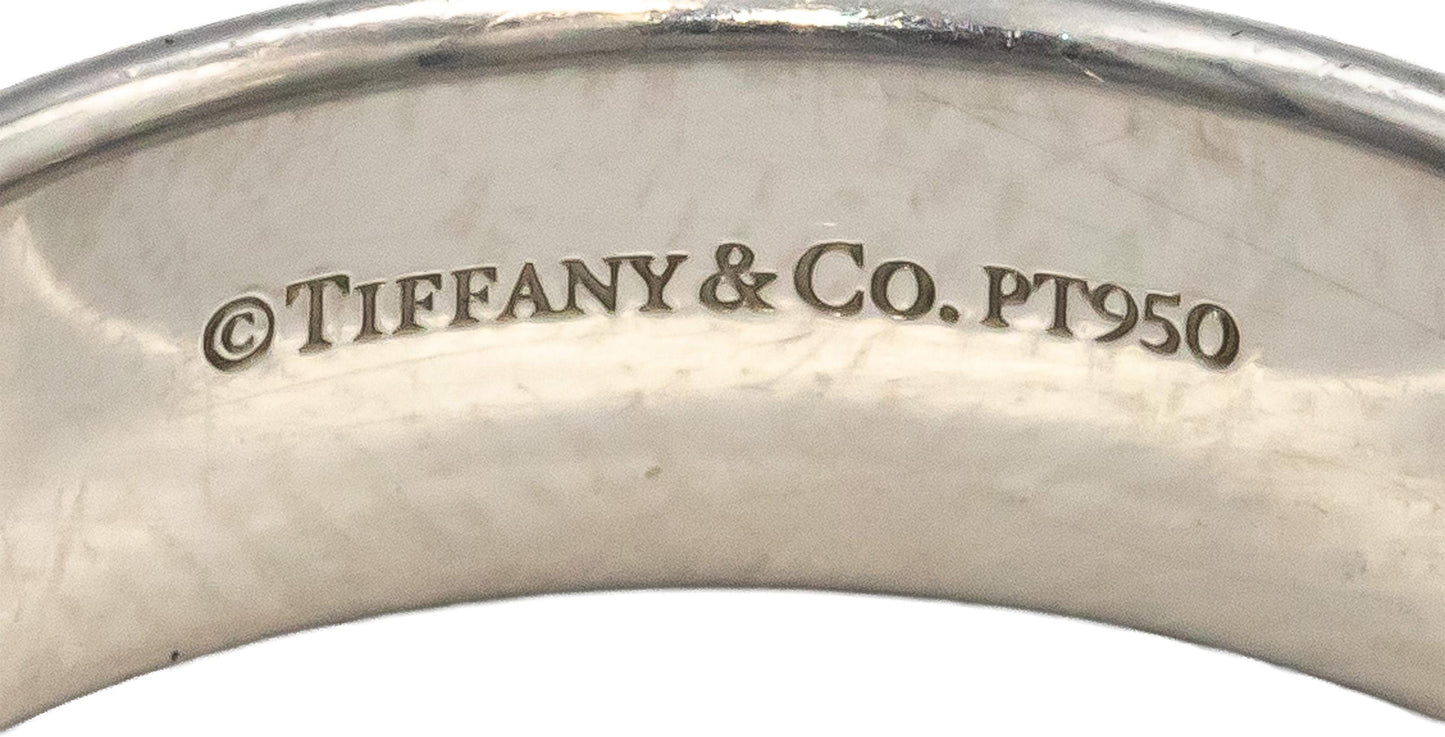 TIFFANY & CO. Platinum Forever Wedding Band Ring 6mm Wide Size 8.25 Retail $2900