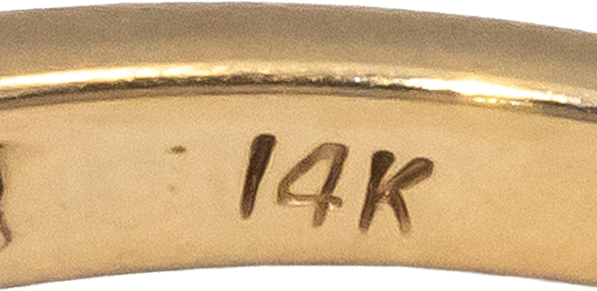 14k Yellow Gold Jewelry Round Diamond Band Ring 0.25CT Size 7