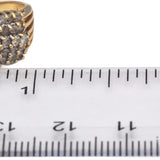 14k Yellow Gold Round Diamond Cluster Cocktail Ring 1.0CT Size 7