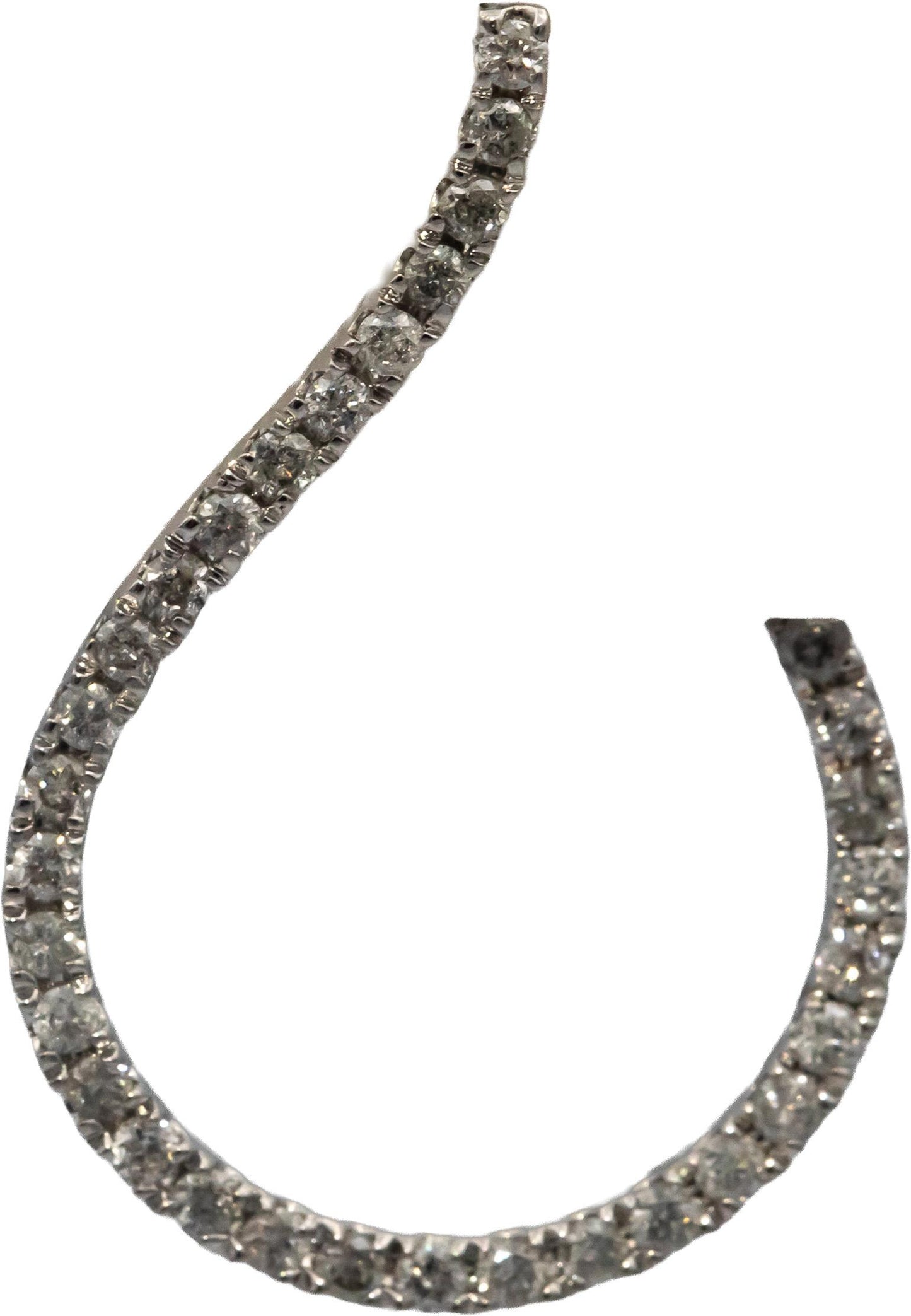 14k White Gold Round Prong Set Diamond Dangle Earrings 1.0CT