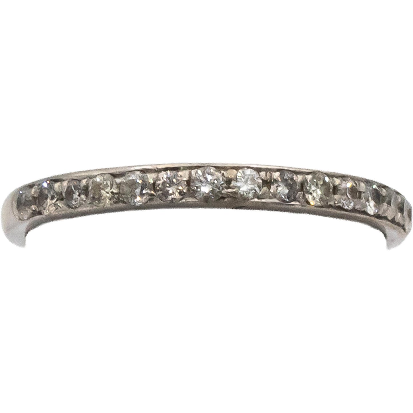 14k White Gold Round Diamond Band Ring 0.25CT Size 5.75