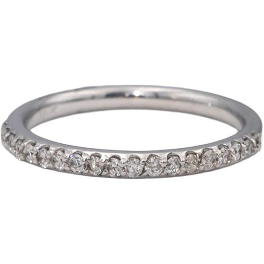 14k White Gold Round Diamond Anniversary Band Ring 0.33CT Size 6.5