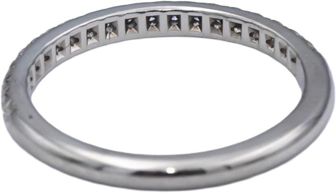 TIFFANY & CO. Platinum Round VS Diamond Band Ring 0.20CT Size 5