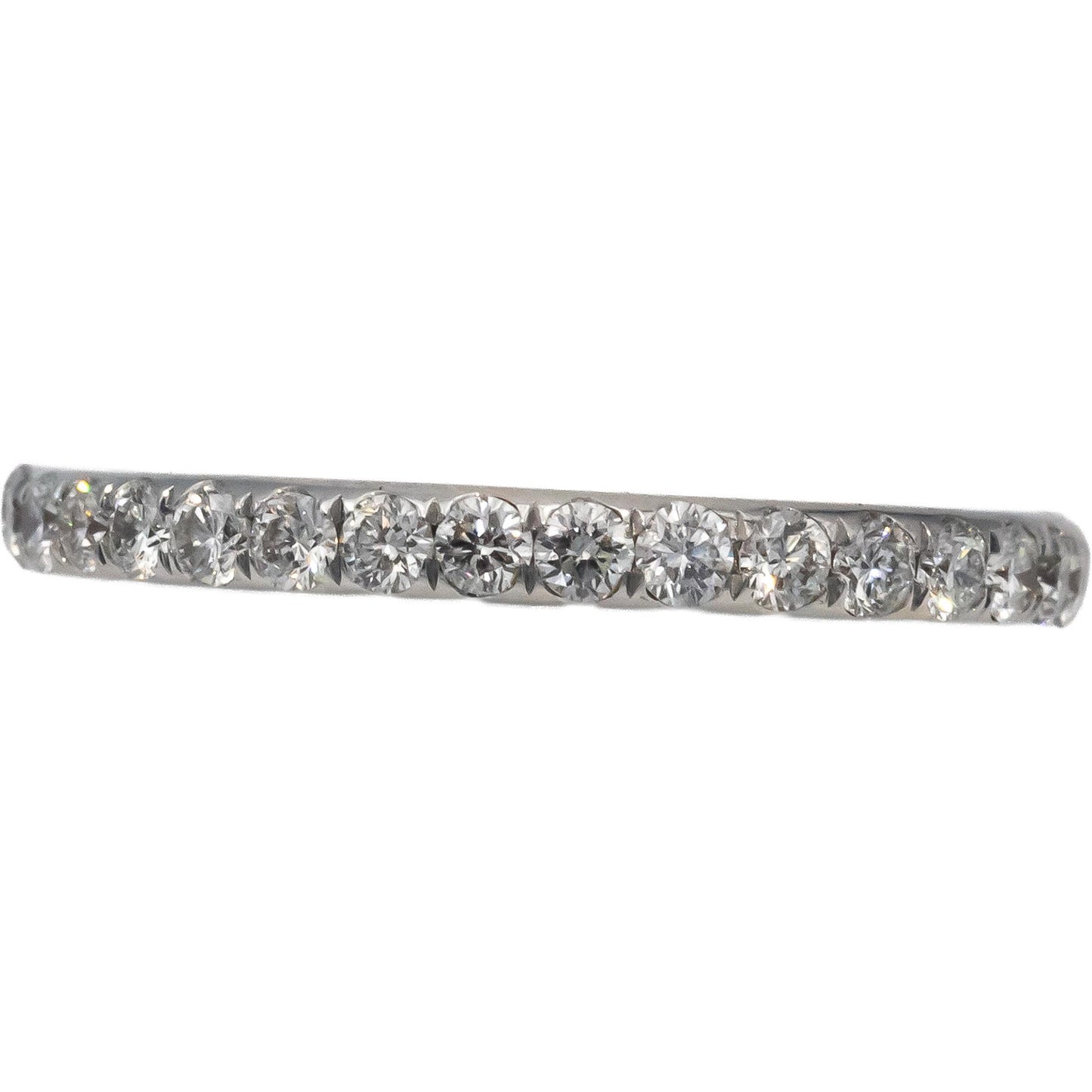 ODELIA 18k White Gold VS Round Diamond Eternity Band Ring 1.02CT Size 6.75