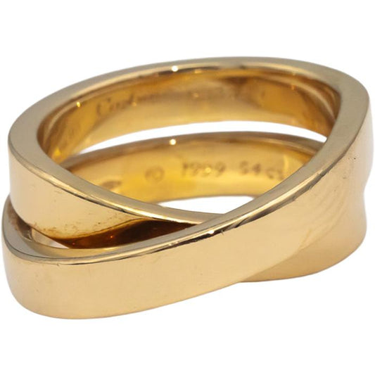 CARTIER Vintage 18k Yellow Gold Nouvelle Vague Crossover Ring 6.75 Euro 54