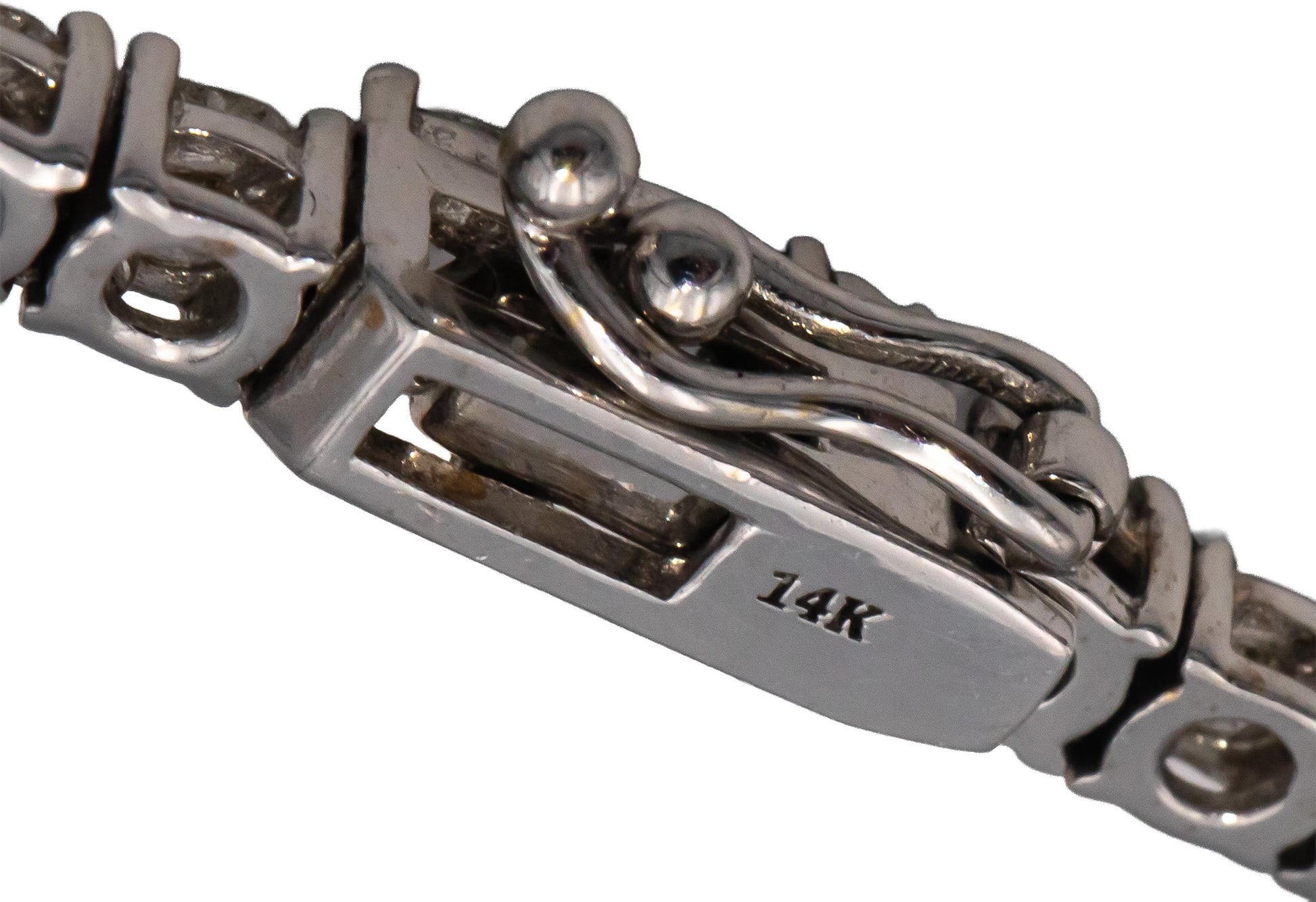 14k White Gold Lab-Grown Round Diamond Tennis Necklace 20.0CTW