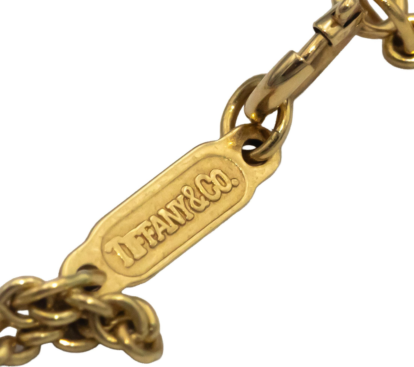 TIFFANY & CO. Vintage 18k Yellow Gold Puffed Heart Pendant Necklace