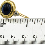 14k Yellow & White Gold Diamond and Synthetic Sapphire Dangle Earrings 8.10CTW