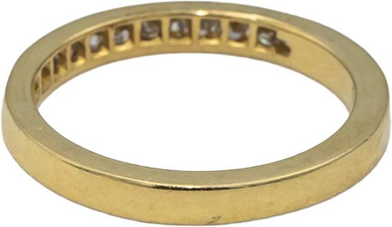 14k Yellow Gold VS Round Channel Set Diamond Band Ring 0.25CT Size 6