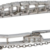 Vintage Antique Platinum VS Round Diamond Double Row Bracelet 3.50CT