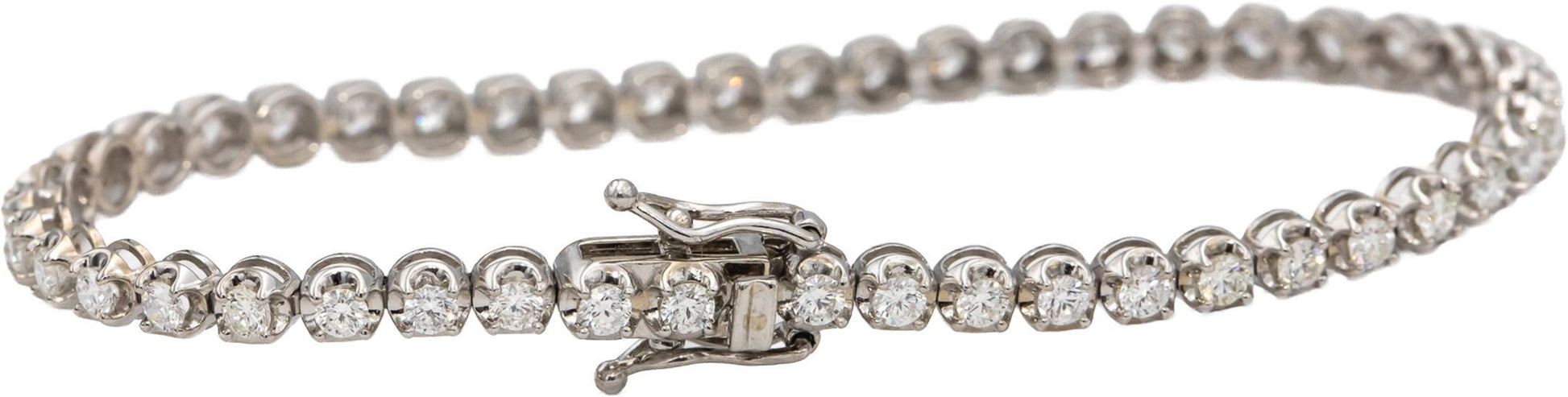 14k White Gold VS Round Diamond Tennis Bracelet 2.65CT