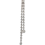 18k White Gold Round Diamond Drop Dangle Earrings 1.46CT