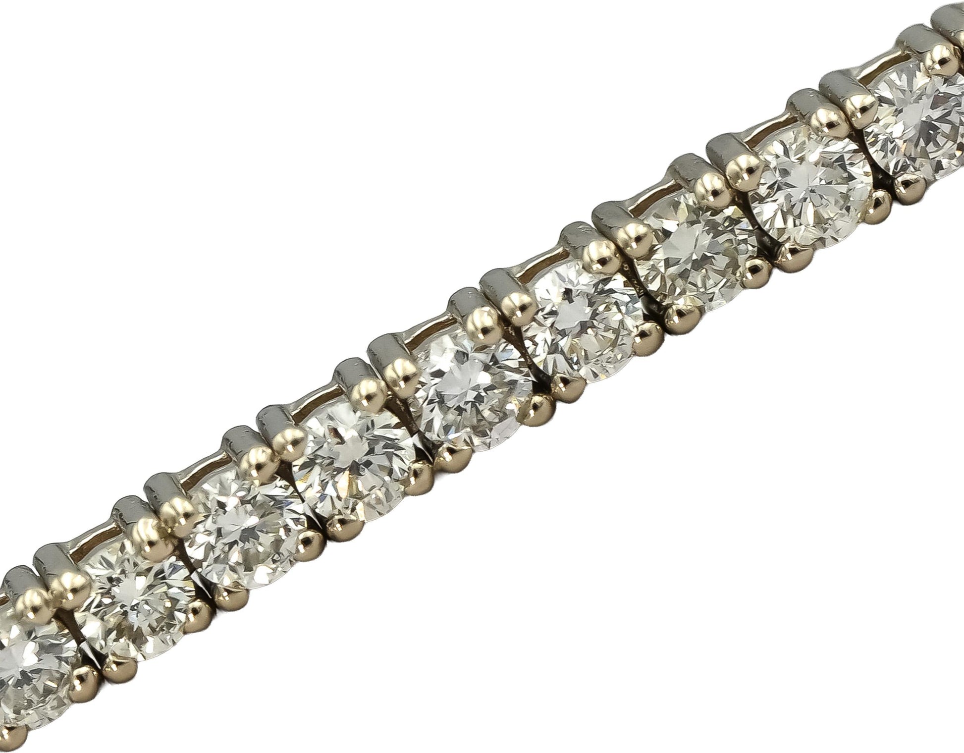 14k White Gold Round Diamond Tennis Bracelet 2.69CT