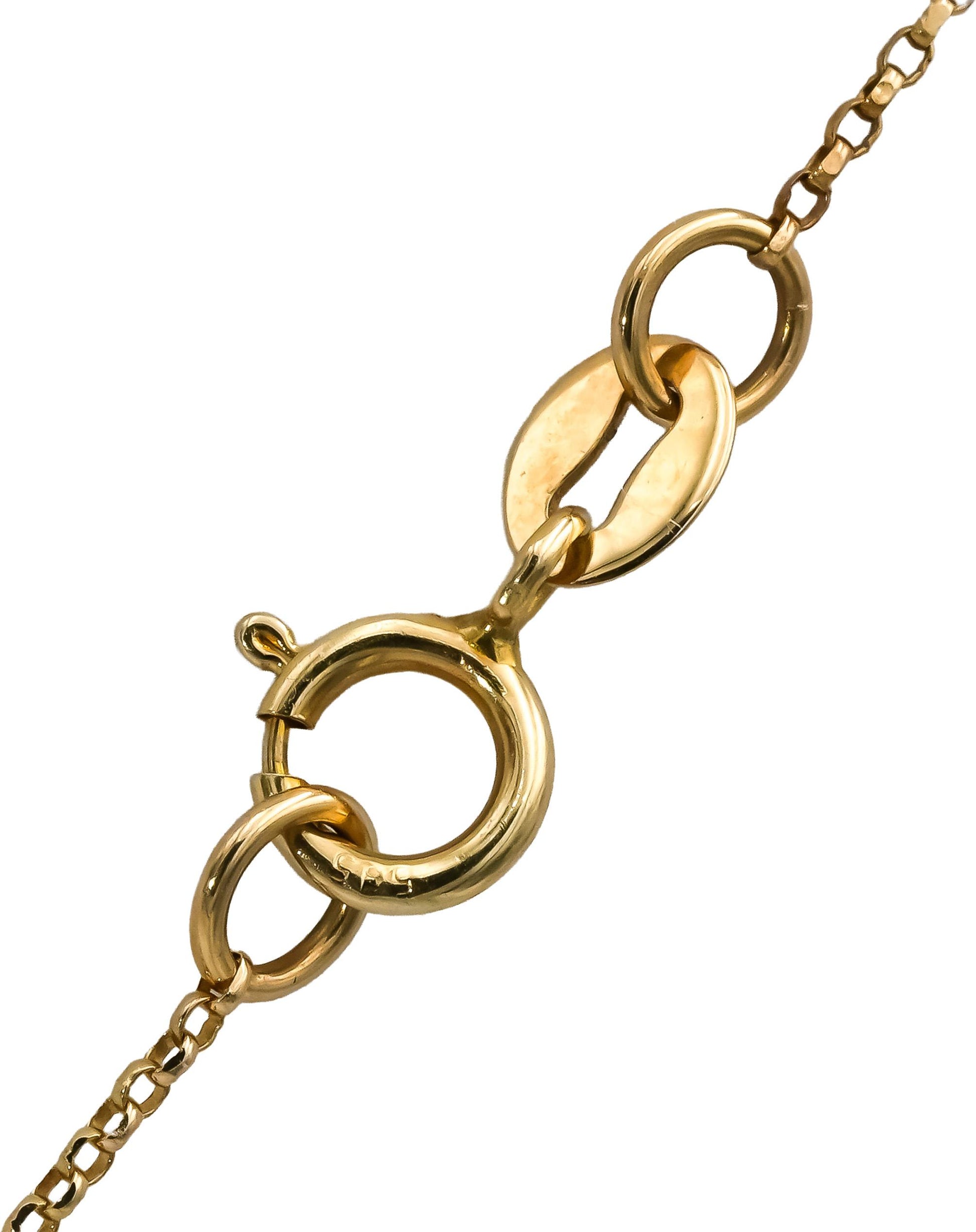 14k Yellow Gold Round Diamond Pave Pendant Necklace 1.0CT