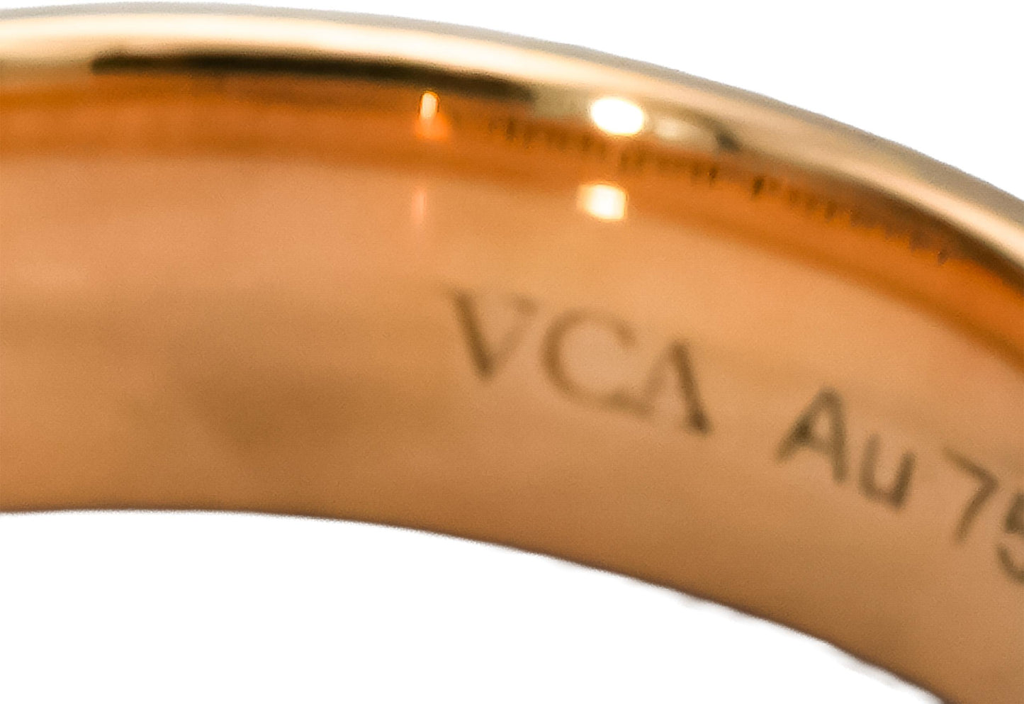 VAN CLEEF & ARPELS 18k Rose Gold Band Ring 5mm Wide Size 51 US 5.75 w/ Box