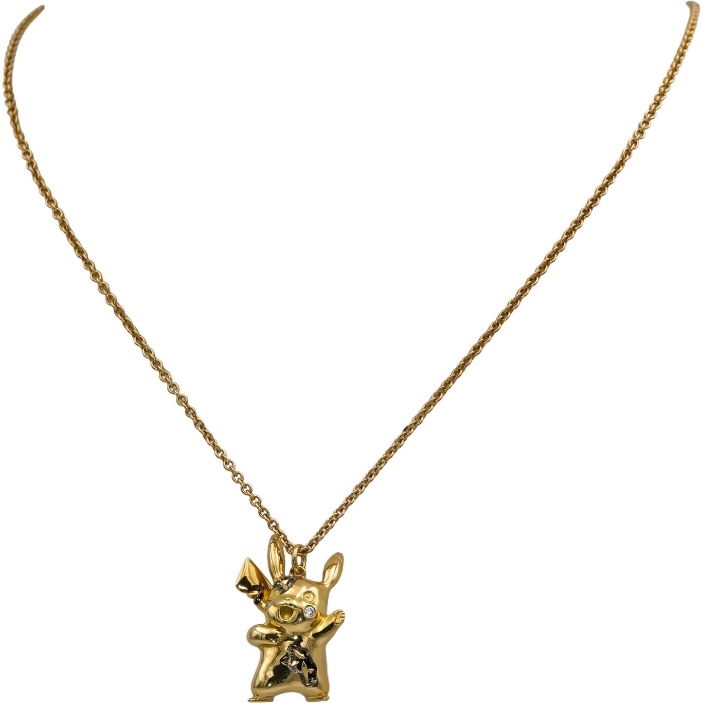 TIFFANY & CO. 18k Gold Arsham Studios Pokémon Pikachu Pendant Necklace w/ Box