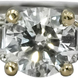 18k White Gold Diamond Engagement Ring 1.36CT w/ 1.06CT Center Size 6.75