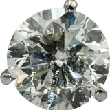 14k White Gold Round Diamond Martini Setting Stud Earrings 4.04CT