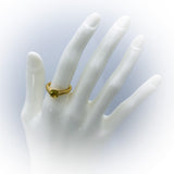 DAVID YURMAN 18k Yellow Gold Cushion Cut Peridot Cocktail Ring Size 6
