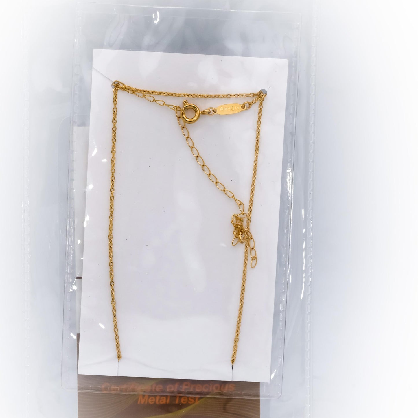 Disney China 24k Gold Little Apple Charms Necklace Jewelry Set w/ Box & Papers