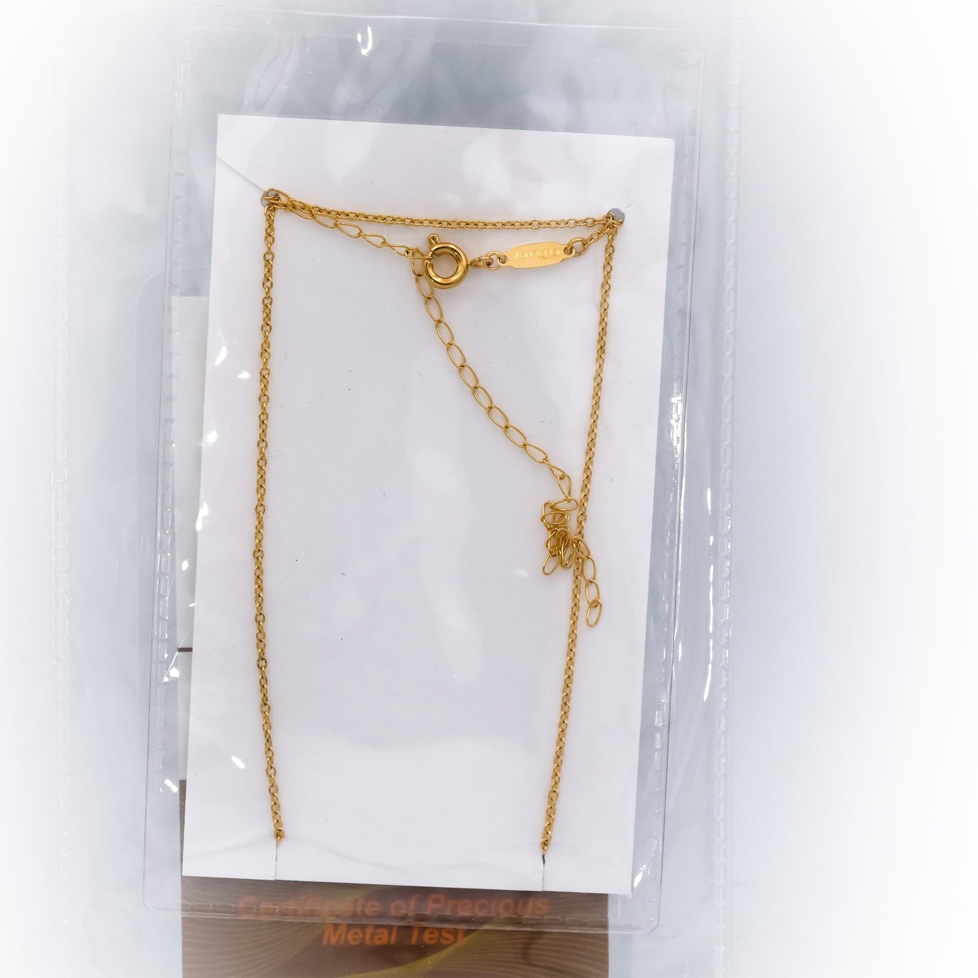 Disney China 24k Gold Little Apple Charms Necklace Jewelry Set w/ Box & Papers