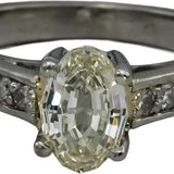 Platinum VS Diamond Engagement Ring 1.28CT w/ 1.03CT Center Size 5.25