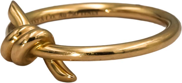 TIFFANY & CO. 18k Yellow Gold Knot Ring Size 5