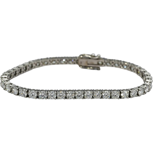 14k White Gold Round VS Lab-Grown Diamond Tennis Bracelet 8.86CT