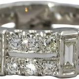 Vintage Antique Platinum VS Diamond Eternity Band Ring 1.25CT Size 6