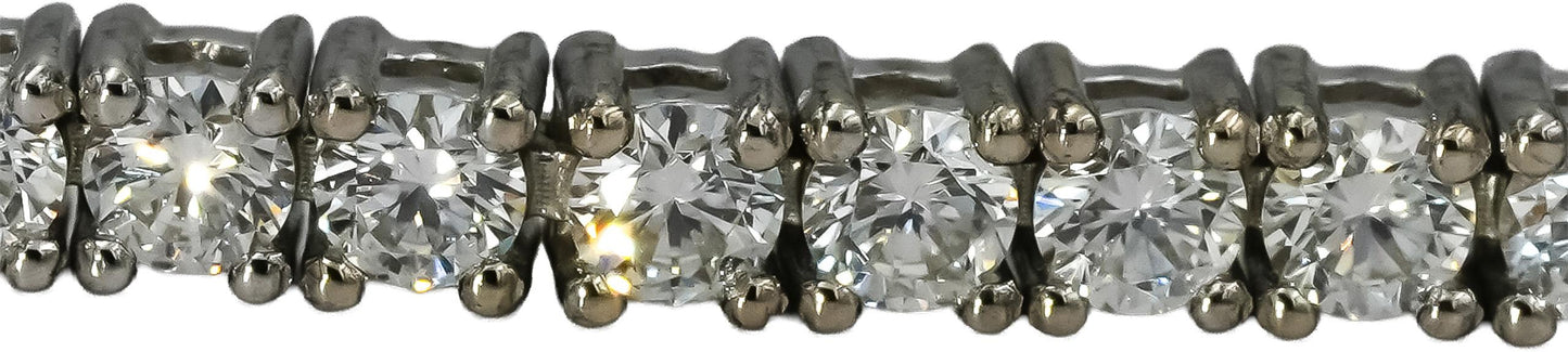 14k White Gold VS Round Diamond Tennis Bracelet 2.75CT