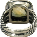 DAVID YURMAN Sterling Silver Diamond and Citrine Albion Ring 0.25CT Size 6