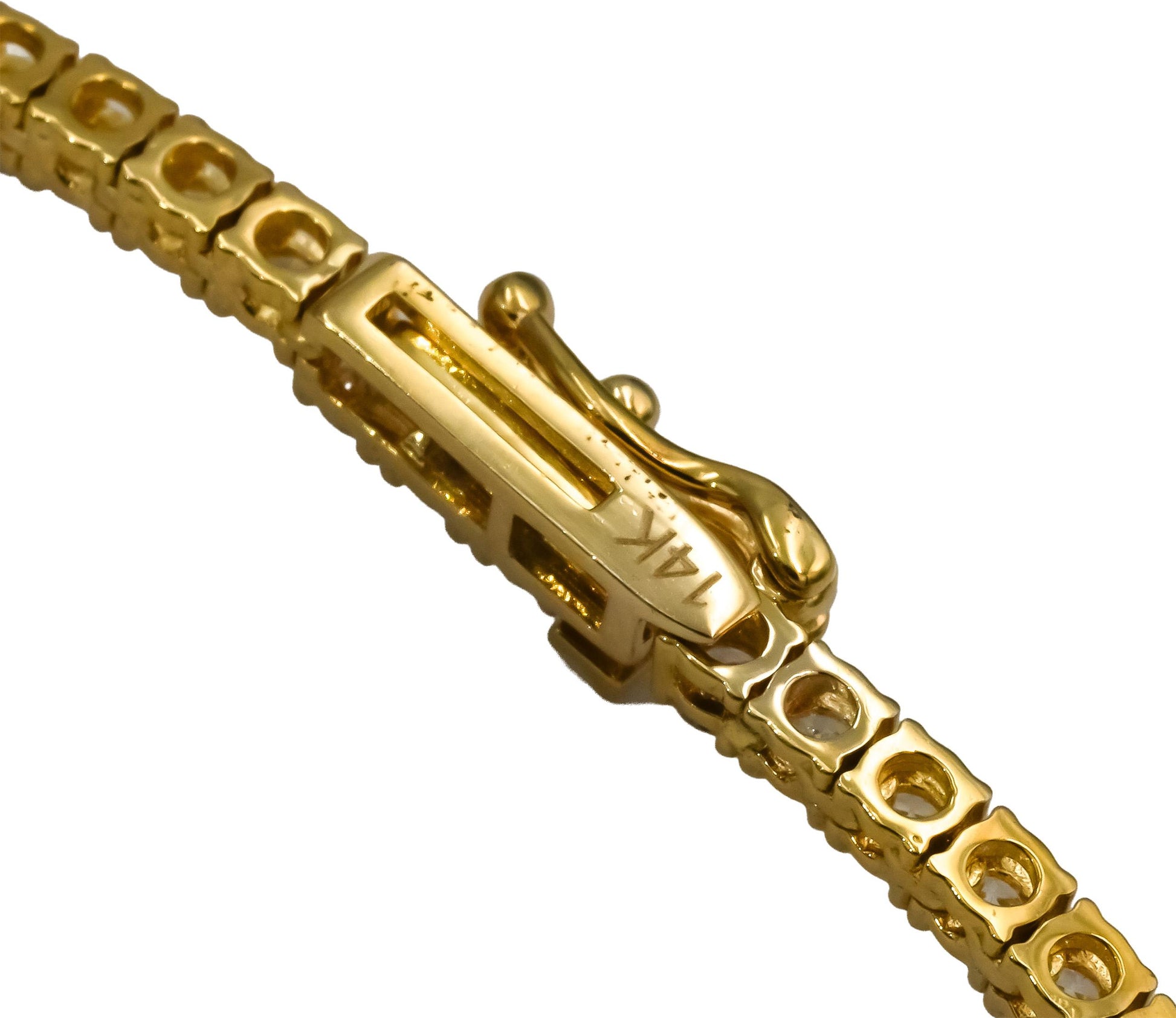 14k Yellow Gold Round Diamond Graduated Riviera Necklace 8.51CT