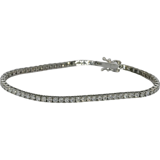 14k White Gold VS Round Natural Diamond Tennis Bracelet 3.51CT