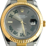 ROLEX Stainless Steel 18k Gold Datejust 41 "Wimbledon" Dial Watch Ref 126333