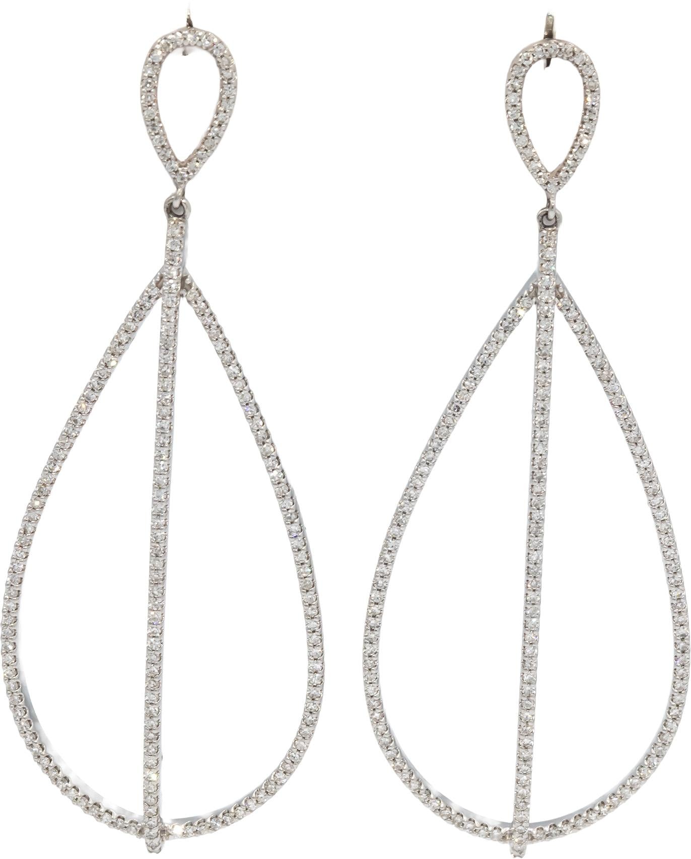 VERA WANG LOVE 10k 1.0CT Diamond Hot Air Balloon Style Dangle Earrings