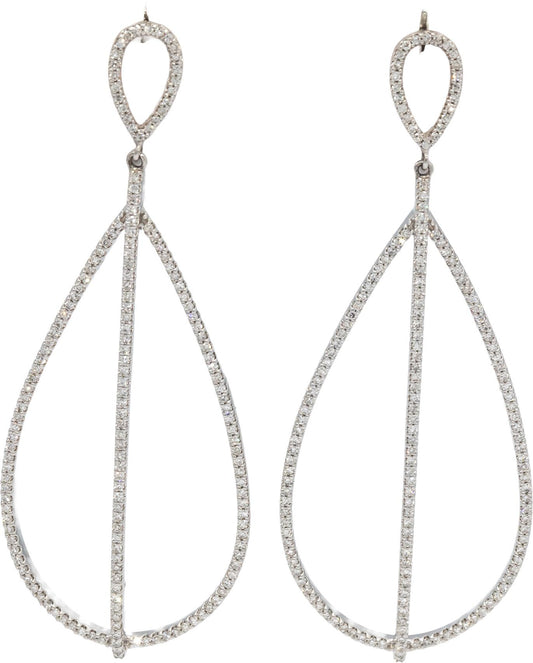 VERA WANG LOVE 10k 1.0CT Diamond Hot Air Balloon Style Dangle Earrings