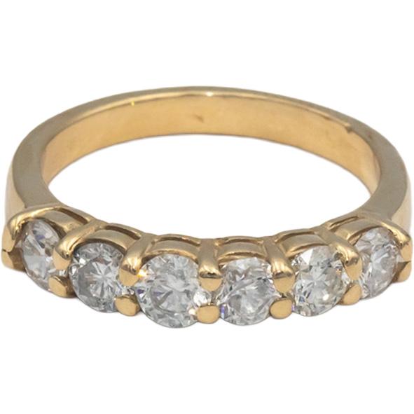 10k Yellow Gold 1.0CT Round Cut Diamond Band Ring Size 5.5
