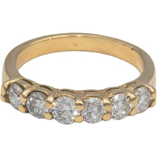10k Yellow Gold 1.0CT Round Cut Diamond Band Ring Size 5.5