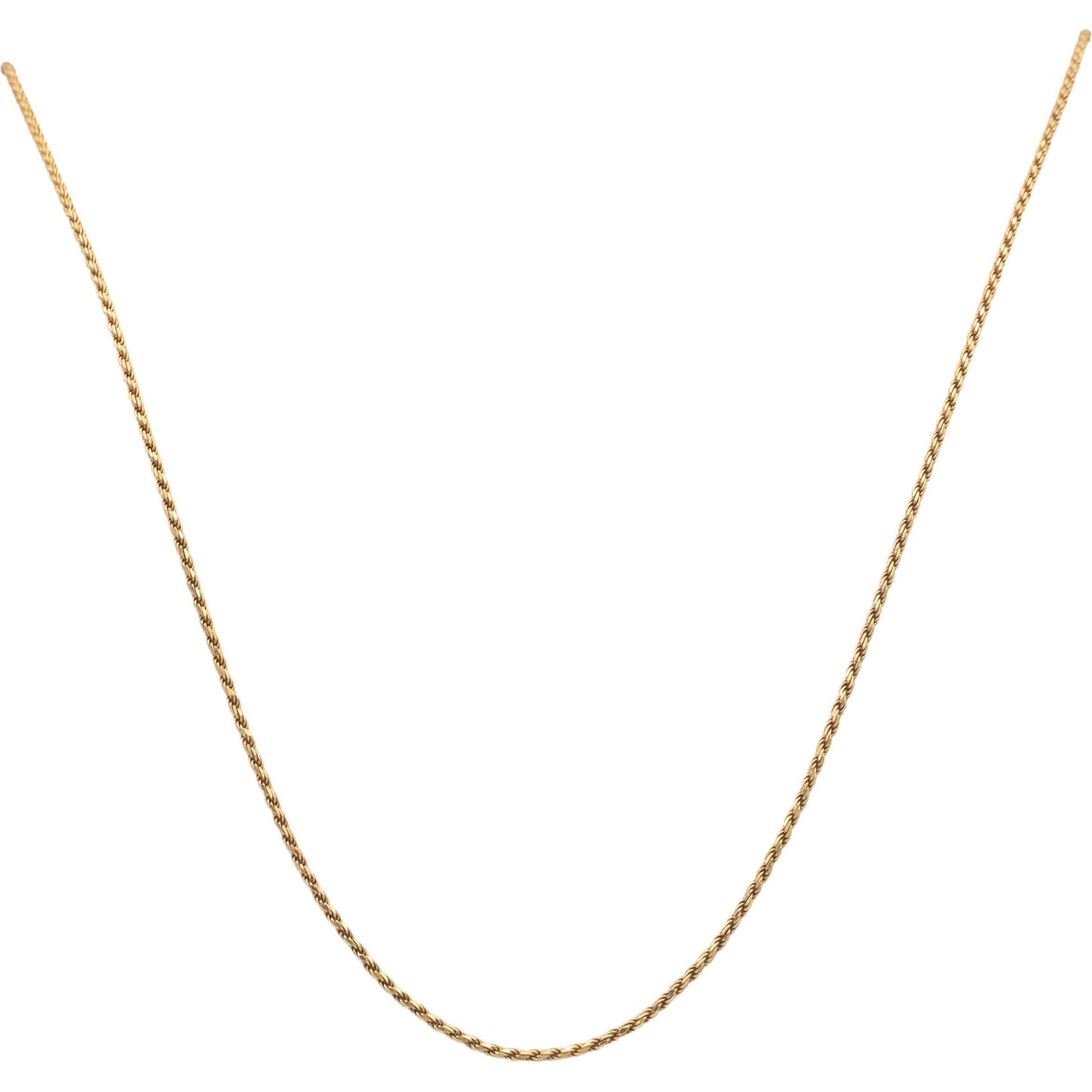14k Yellow Gold Jewelry 30.25" Long/1.5mm Wide Twisted Rope Chain Necklace