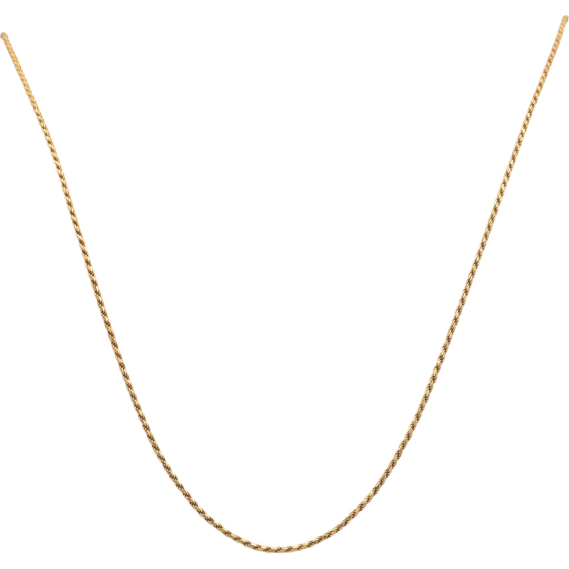 14k Yellow Gold Jewelry 30.25" Long/1.5mm Wide Twisted Rope Chain Necklace